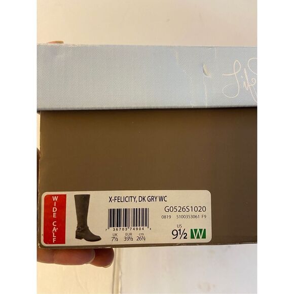 Life Stride boots 9.5 wide calf dark gray new in box - Picture 5 of 9